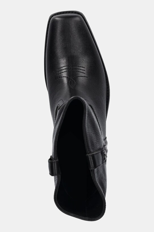 Weekend Max Mara stivaletti alla caviglia in pelle Ranch nero 2525796034600.BLACK
