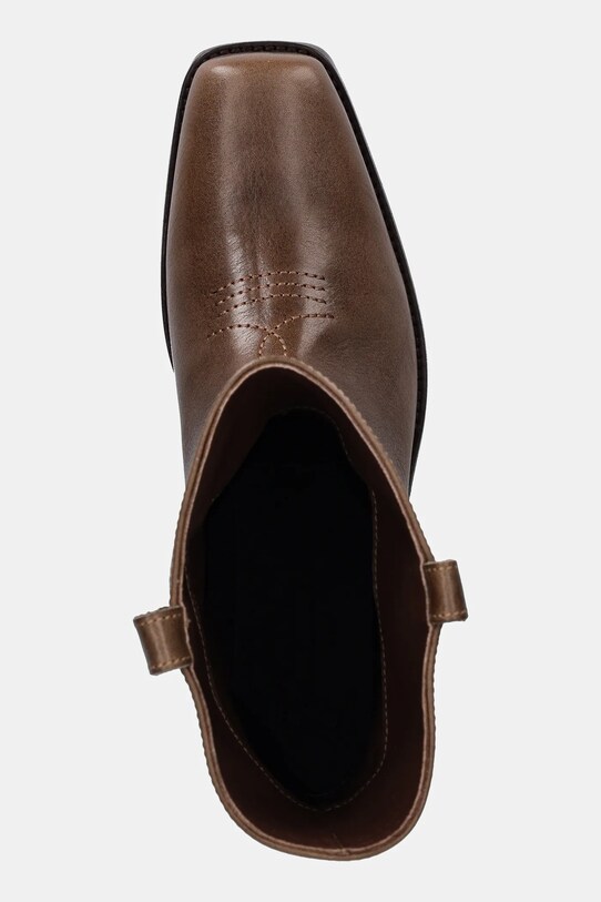 Weekend Max Mara stivaletti alla caviglia in pelle Ranch marrone 2525796034600.MUD