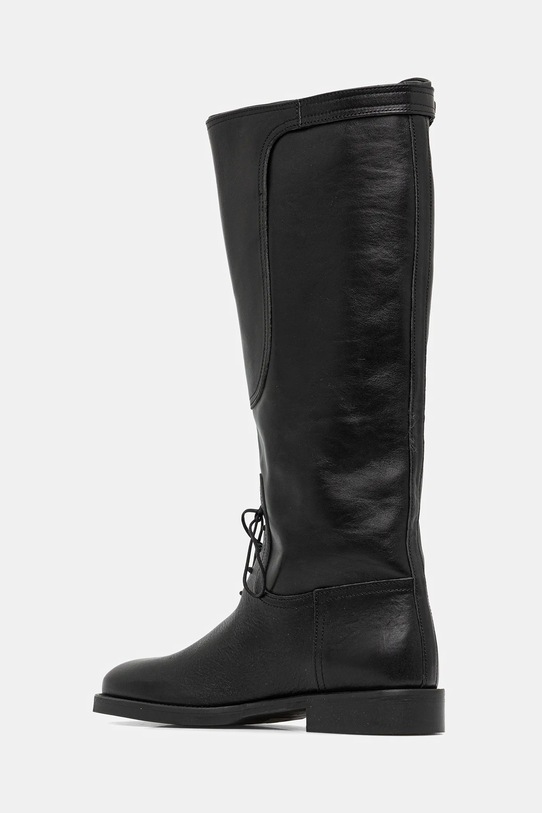 Încălțăminte Weekend Max Mara ghete de piele Visby 2525796015600.BLACK negru