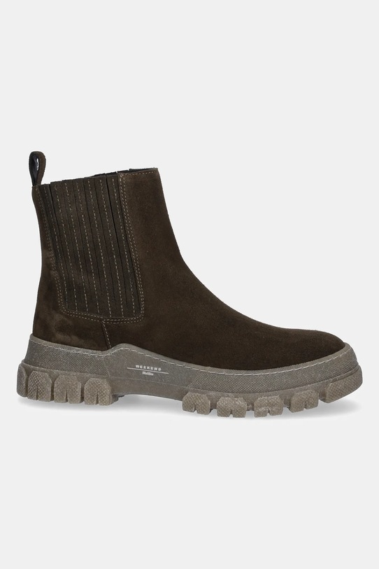 Weekend Max Mara magasszárú cipő velúrból Genepi 2525796035600.KAKI zöld AW25