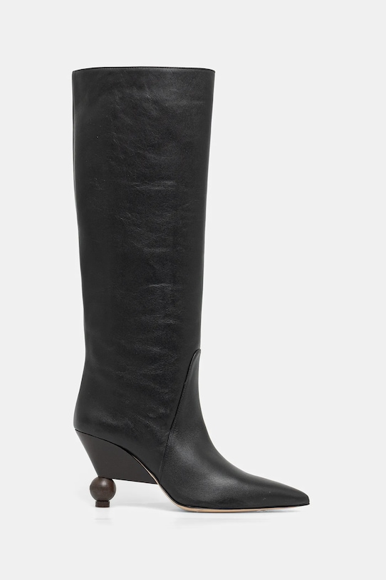 Weekend Max Mara ghete de piele Tasca 2525796075600.BLACK negru AW25