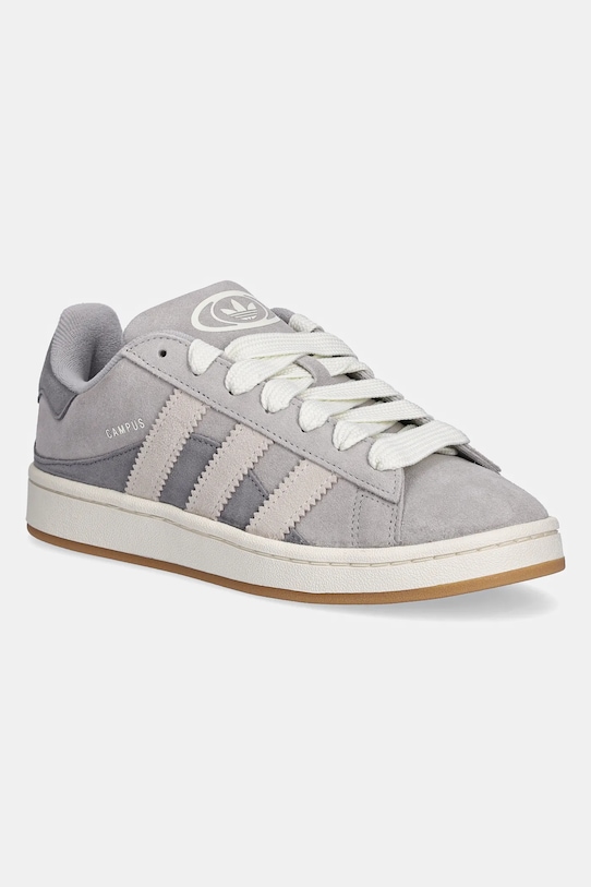 Tenisice od brušene kože adidas Originals Campus 00S Twist W ravni siva JQ5748