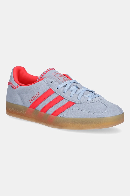 Semišové tenisky adidas Originals Gazelle Indoor W plochá modrá JS1404