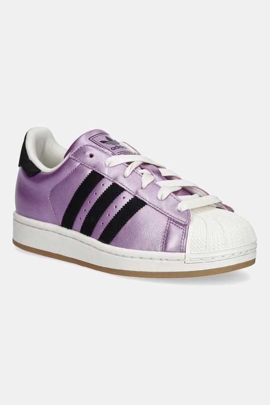 Δερμάτινα αθλητικά παπούτσια adidas Originals Superstar II W άλλο μωβ JS4008