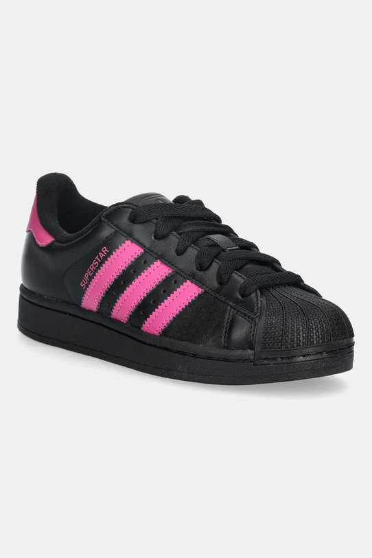 adidas Originals sneakersy skórzane Superstar II W niska czarny JS1339