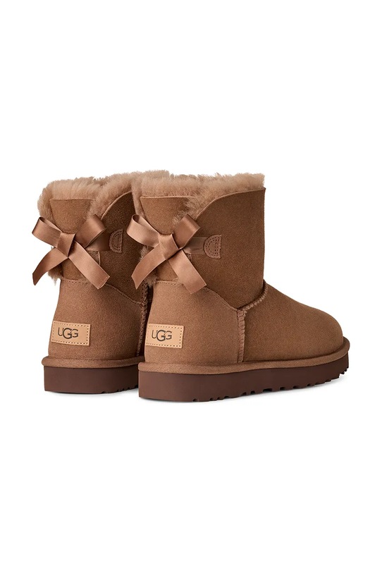 Obuwie UGG śniegowce zamszowe Mini Bailey Bow II 1016501.RYK brązowy