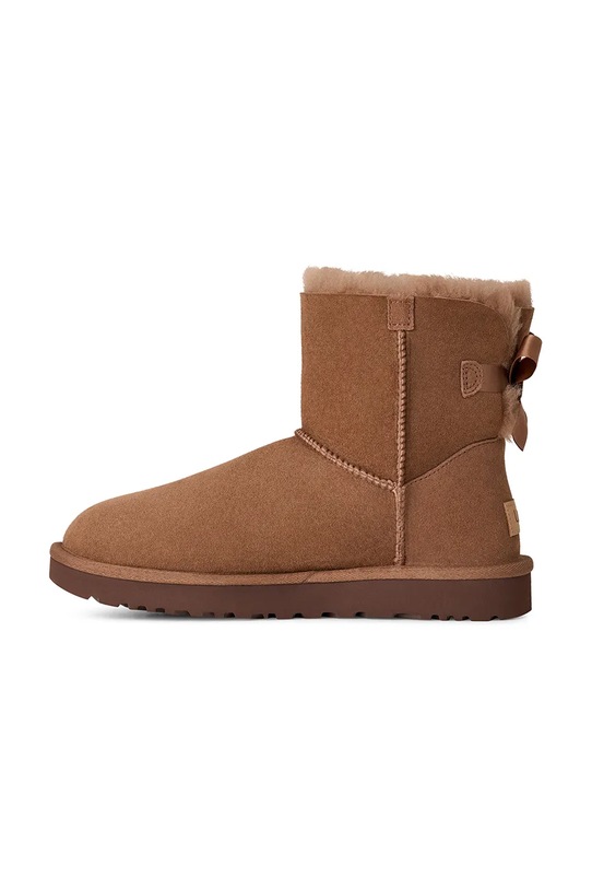 UGG śniegowce zamszowe Mini Bailey Bow II brązowy 1016501.RYK