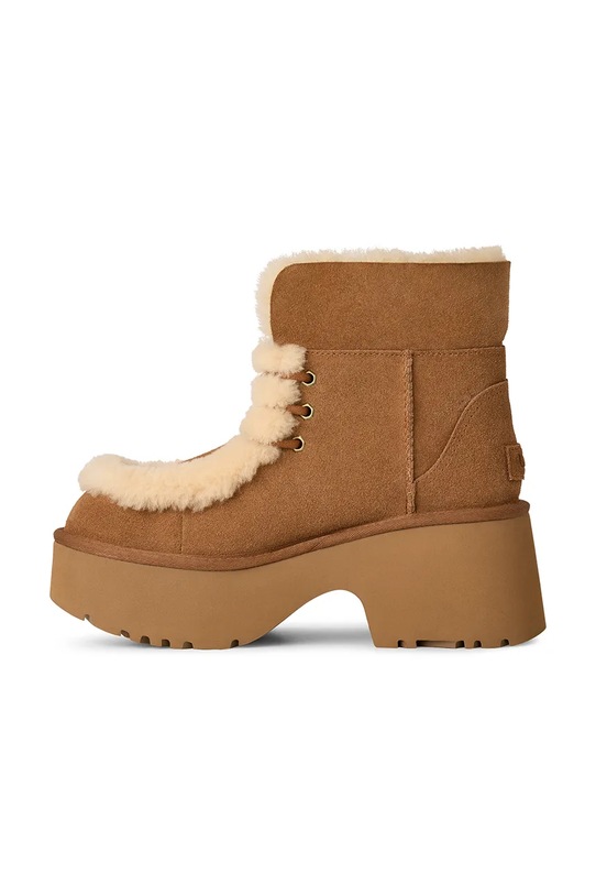 UGG botki zamszowe Esmee Lace Up brązowy 1171532.CHE