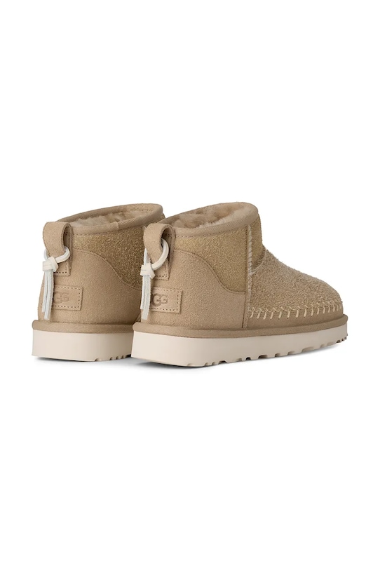 Obuwie UGG śniegowce zamszowe Classic Ultra Mini Biarritz 1171538.MDSD beżowy