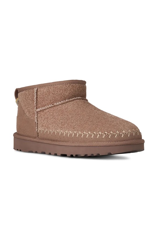 Μπότες χιονιού σουέτ UGG Classic Ultra Mini Biarritz 1171538.RYK καφέ AW25