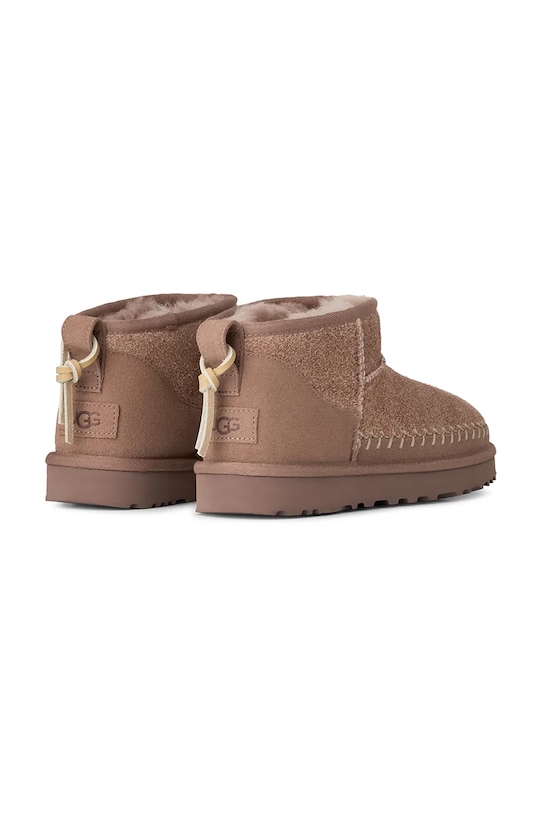 Obuwie UGG śniegowce zamszowe Classic Ultra Mini Biarritz 1171538.RYK brązowy