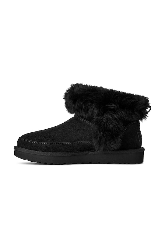 UGG śniegowce zamszowe Classic Ultra Mini Chalet czarny 1173832.BLK