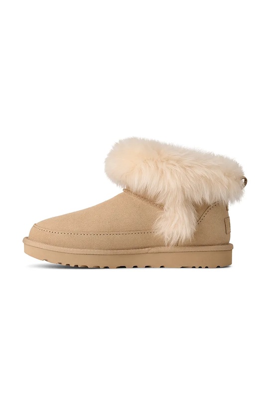 UGG śniegowce zamszowe Classic Ultra Mini Chalet beżowy 1173832.SNDCS