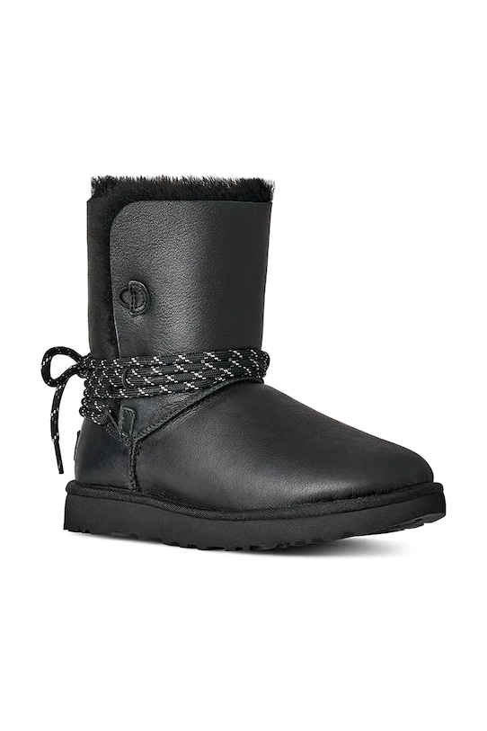 Usnjene snežke UGG Bailey Tie Lthr 1176090.BLK črna AW25