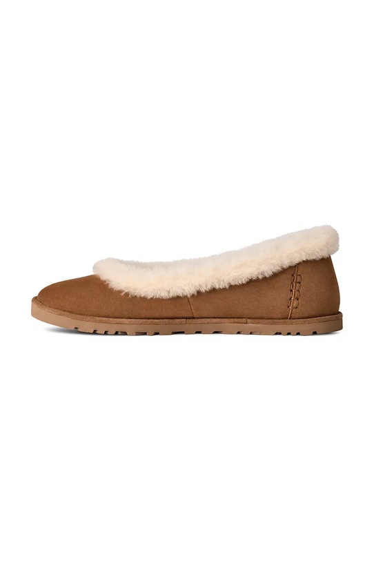 UGG balerini din piele întoarsă Zora Ballet Flat maro 1178111.CHE
