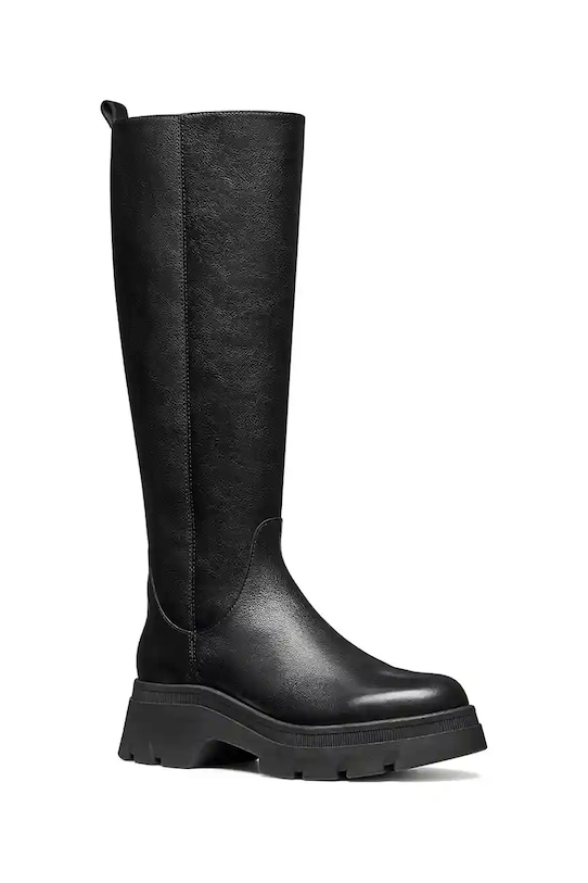 Geox cizme de piele D PLUETTE D565ME.05446.C9999 negru AW25