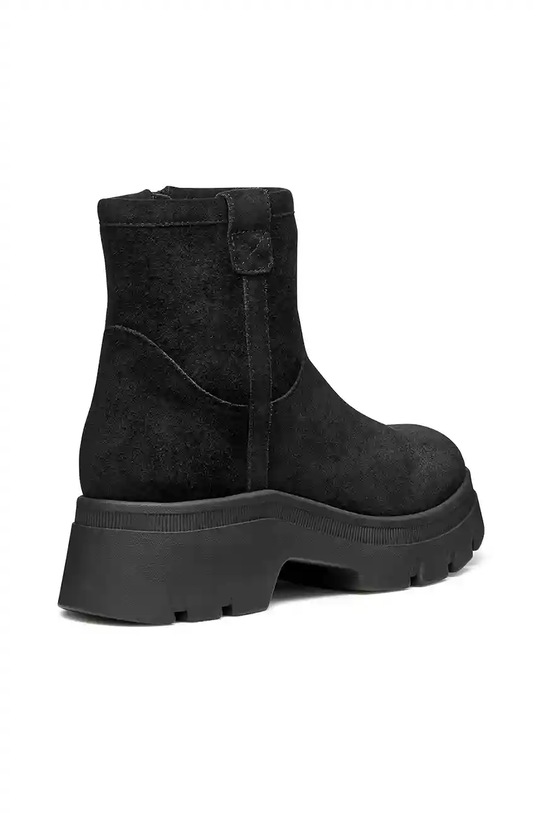 Obutev Gležnarji iz semiša Geox D PLUETTE D565MA.00022.C9999 črna