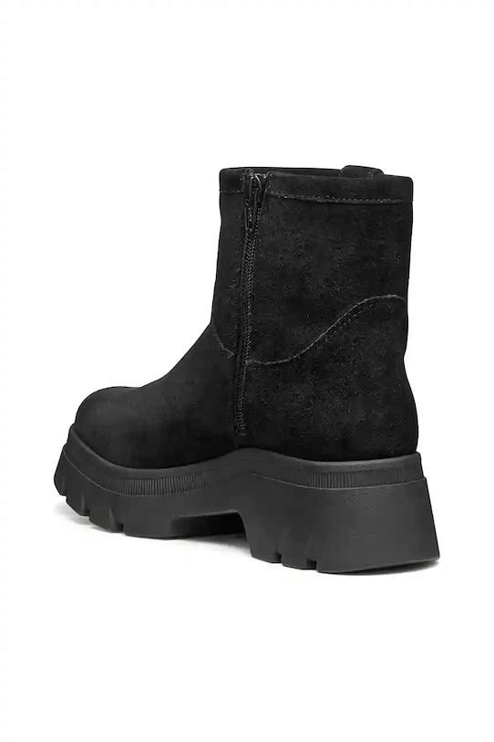 Geox cizme din piele întoarsă D PLUETTE negru D565MA.00022.C9999