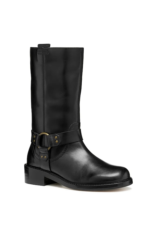 Geox cizme de piele D NALVIA D565QC.000FF.C9999 negru AW25