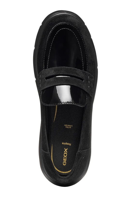 Semišové mokasíny Geox D ARLARA D46LCB.02266.C9999 černá