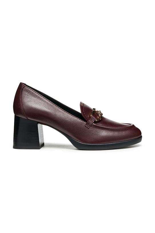 Kožne salonke Geox D WALK PLEASURE 55 široka potpetica bordo D46XBF.00081.C7011