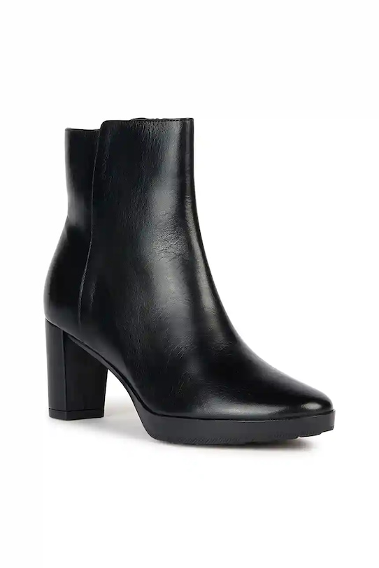 Geox botki skórzane D WALK PLEASURE 60 D36TEC.00043.C9999 czarny AW25