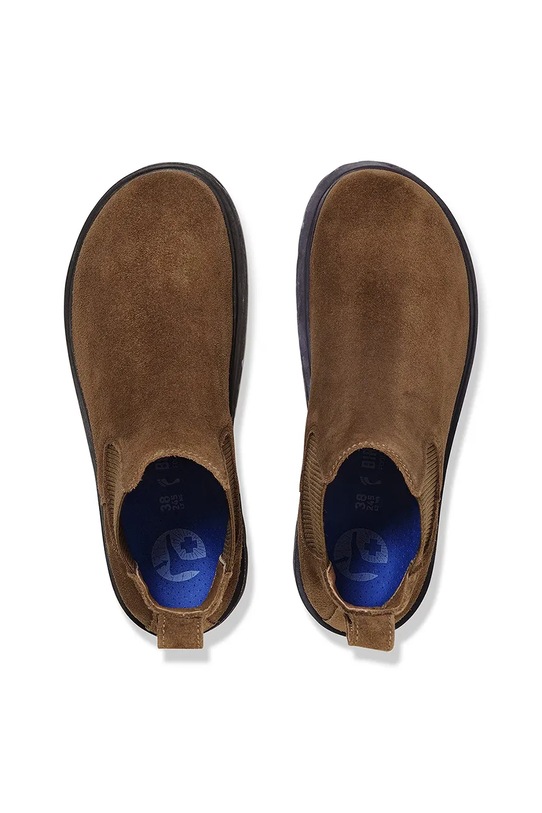 Birkenstock sztyblety zamszowe Highwood Slip On Mid W brązowy 1030611