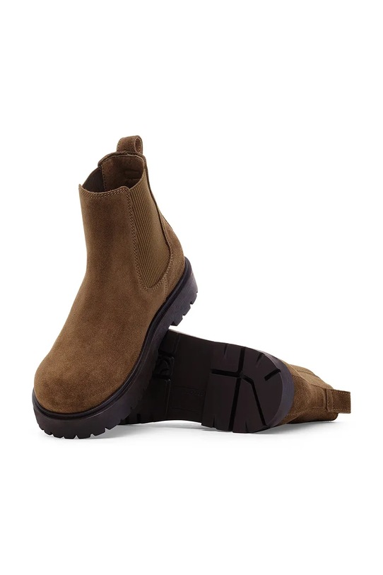 Birkenstock sztyblety zamszowe Highwood Slip On Mid W 1030611 brązowy
