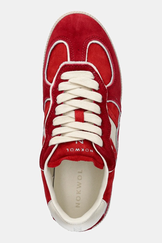 Semišové tenisky Nokwol August červená August.Red.Kid.Suede