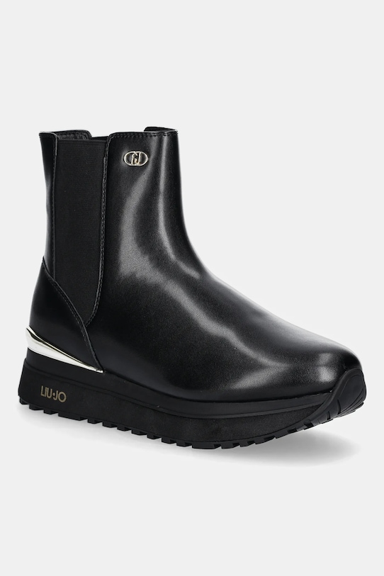 Шкіряні черевики Liu Jo LIU JO MAXI WONDER 95 лицьова шкіра чорний BF5001PX24122222