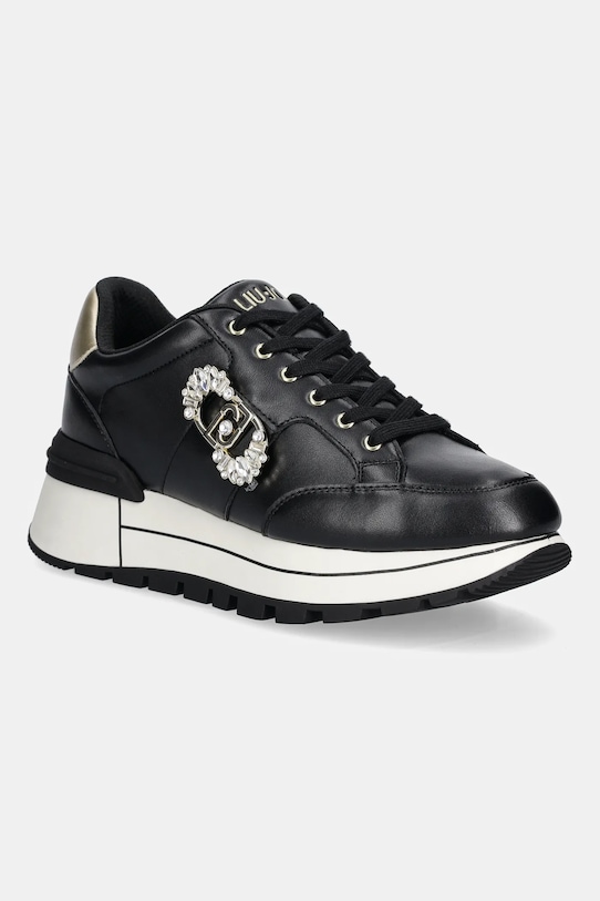 Liu Jo sneakersy skórzane AMAZING 41 platforma czarny BF5043PX026S1189