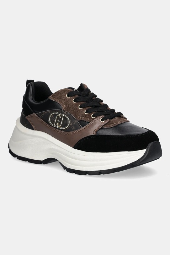 Liu Jo sneakersy EVA 06 skóra zamszowa czarny BF5035PX740S1033