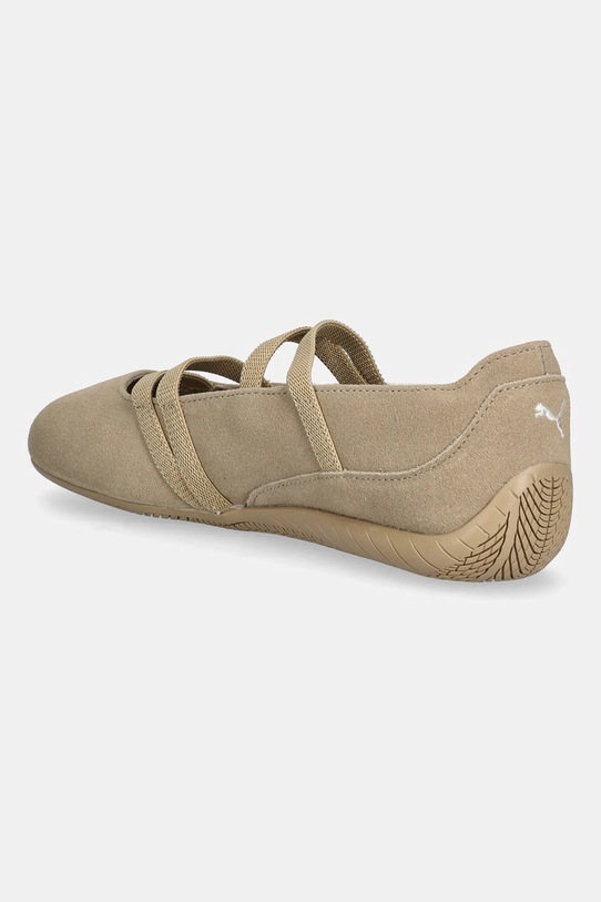 Obuwie Puma baleriny zamszowe Speedcat Ballet 406758 brązowy