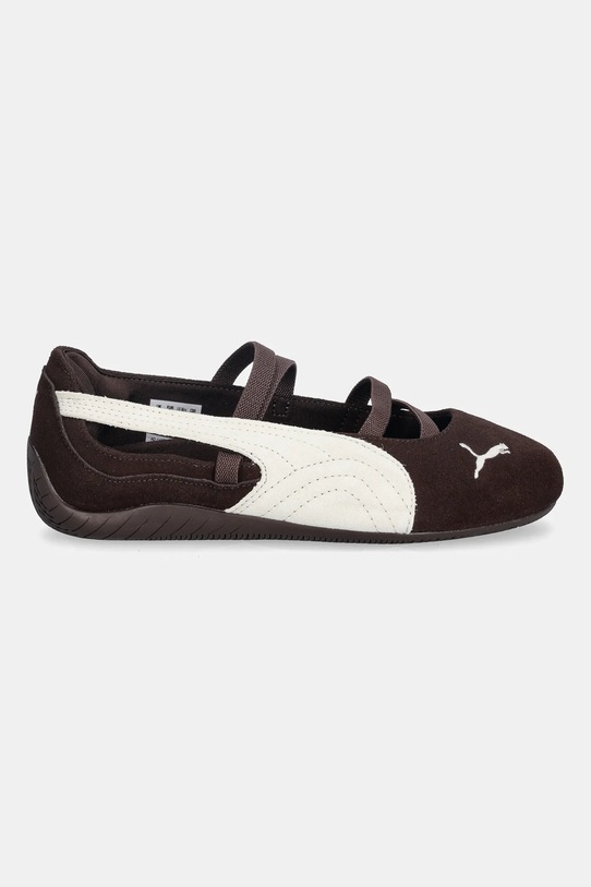Puma baleriny zamszowe Speedcat Ballet 406758 brązowy AW25