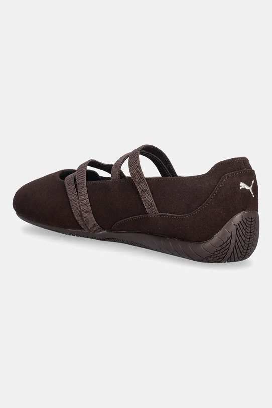 Obuwie Puma baleriny zamszowe Speedcat Ballet 406758 brązowy
