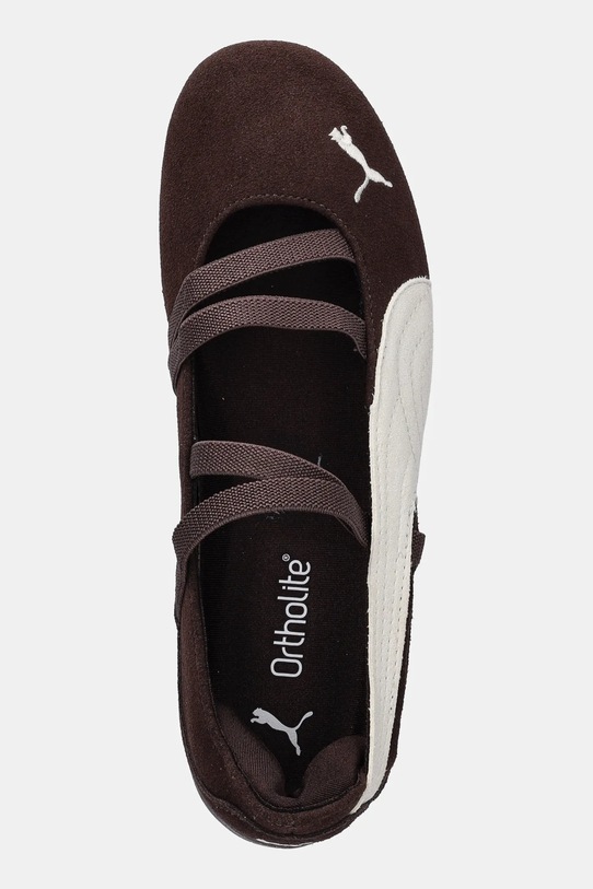 Puma baleriny zamszowe Speedcat Ballet brązowy 406758