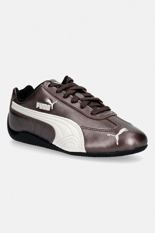 Puma sneakersy skórzane Speedcat płaska brązowy 403689