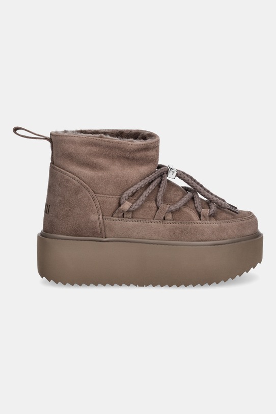 Snežke iz semiša Inuikii Classic Low Platform 1001.006.0012.163 rjava AW25