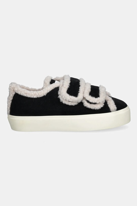 Inuikii sneakersy zamszowe Shearling Low Velcro 1001.001.0231.000 czarny AA00