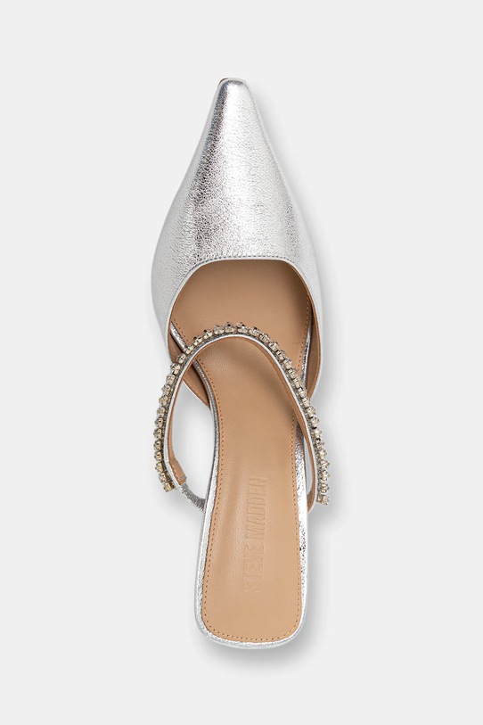 Steve Madden klapki skórzane Brecki-R srebrny 11003897.047