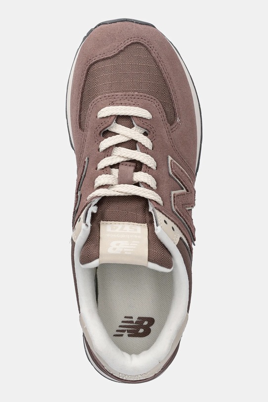 Σουέτ αθλητικά παπούτσια New Balance 574 καφέ WL574RTS