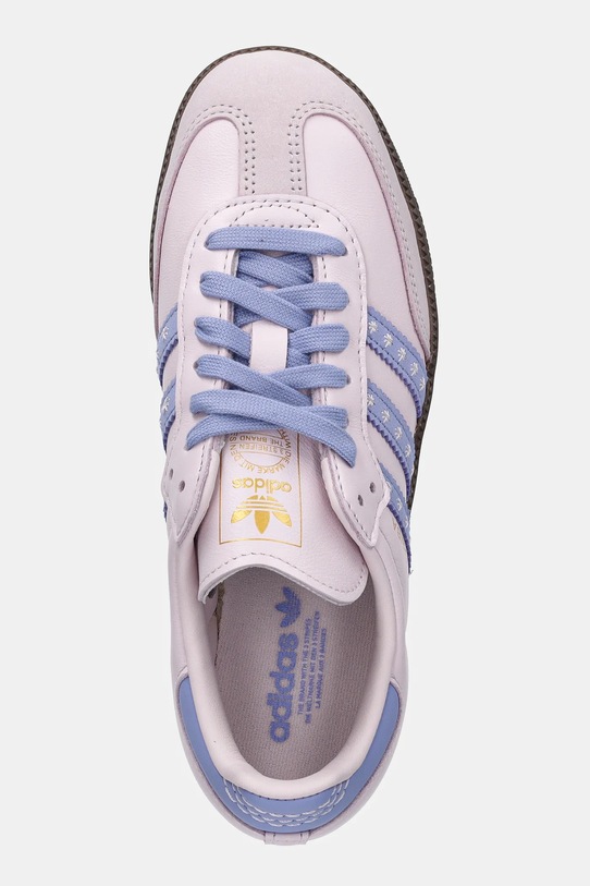 adidas Originals sneakersy skórzane Samba OG fioletowy JR8822