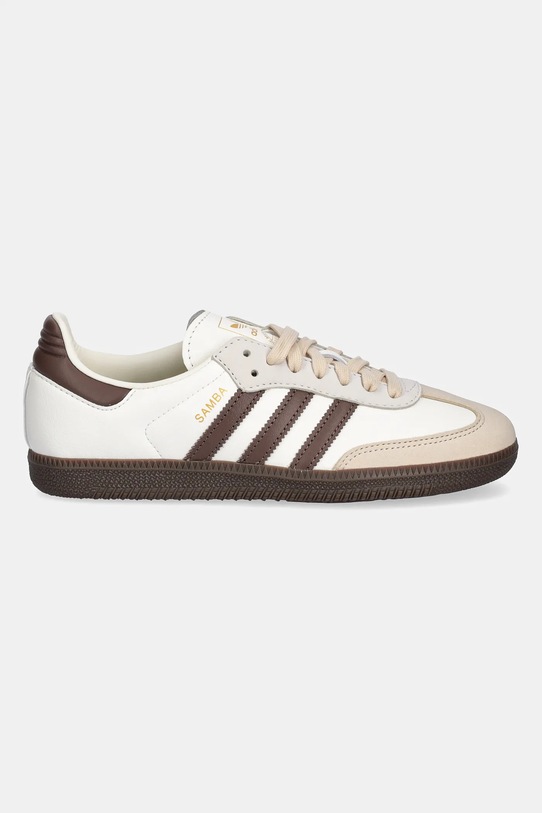 Δερμάτινα αθλητικά παπούτσια adidas Originals Samba OG JR8842 μπεζ AW25