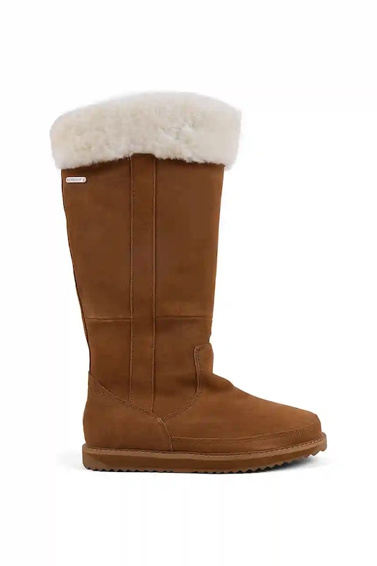 Emu Australia kozaki zamszowe Georgi płaski brązowy W13218.CHES