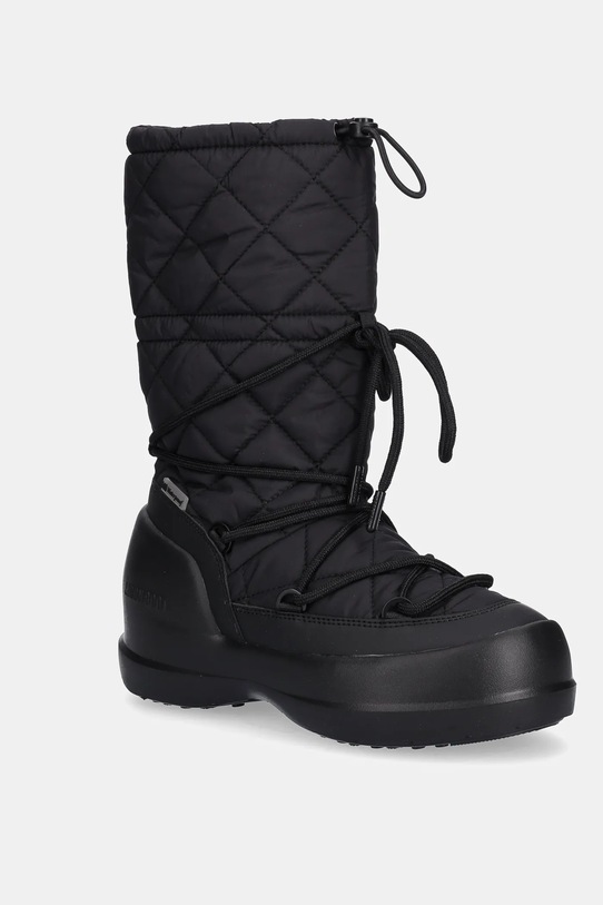 Moon Boot śniegowce MB MEZZALUNA QUILTED HIGH BOOT WP lekko ocieplane czarny 80D2500080.N001