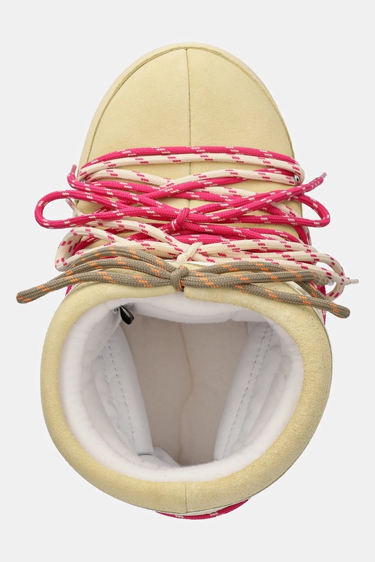 Moon Boot śniegowce MB ICON LOW SUEDE LACES żółty 80D1409670.B021