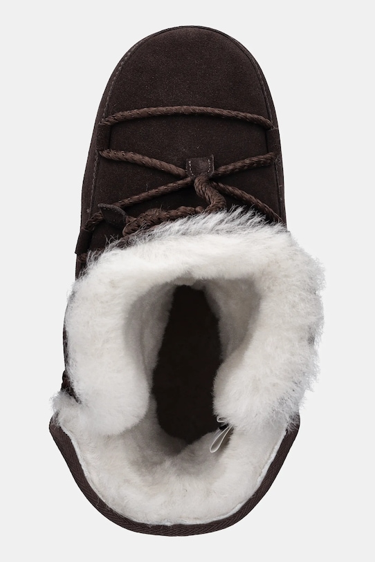Moon Boot śniegowce zamszowe MB EVX BOOT SUEDE / SHEARLING brązowy 80D1470050.M010