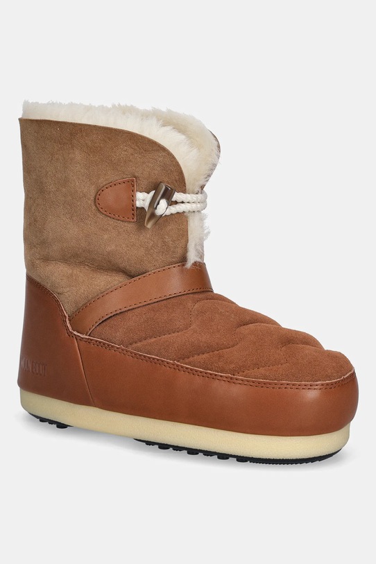Moon Boot śniegowce zamszowe MB EVX IGLOO brak zapięcia brązowy 80D1470070.ML06