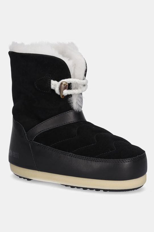 Moon Boot śniegowce zamszowe MB EVX IGLOO brak zapięcia czarny 80D1470070.NL02