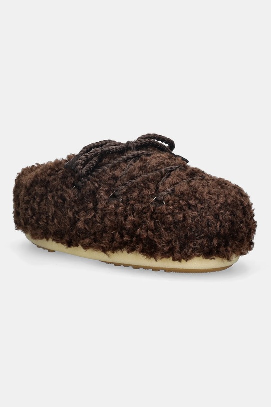 Moon Boot klapki MB EVX MULE CURLY tekstylny brązowy 80D1470080.M010